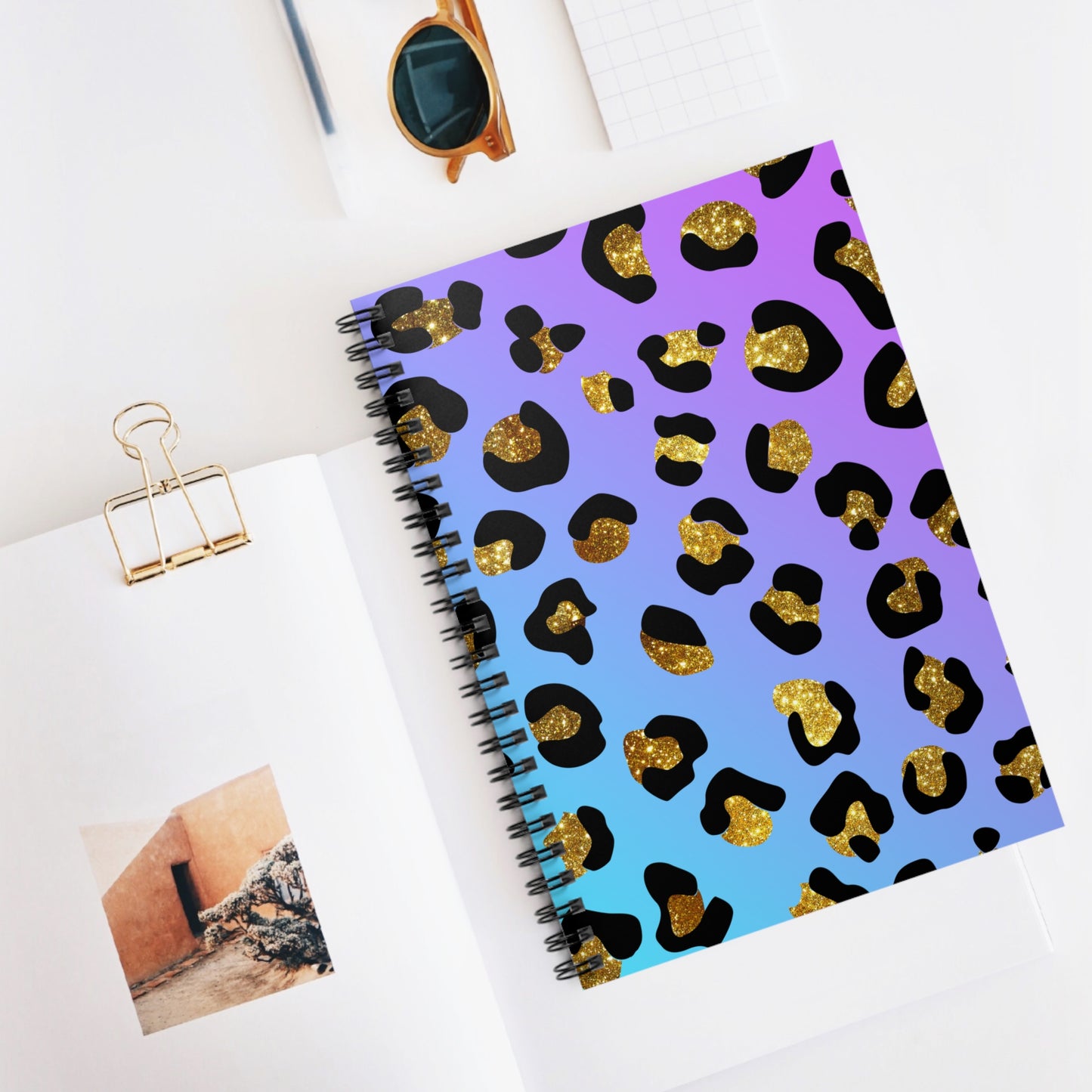 "AQUA" Ruled Line Spiral Notebook | Xoxo Market