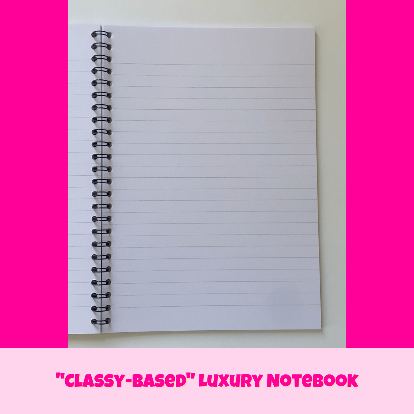 Good Vibes Only "It's Winning Season!" Classy-Based Luxury Wired Notebook | No Shadow Back Cover