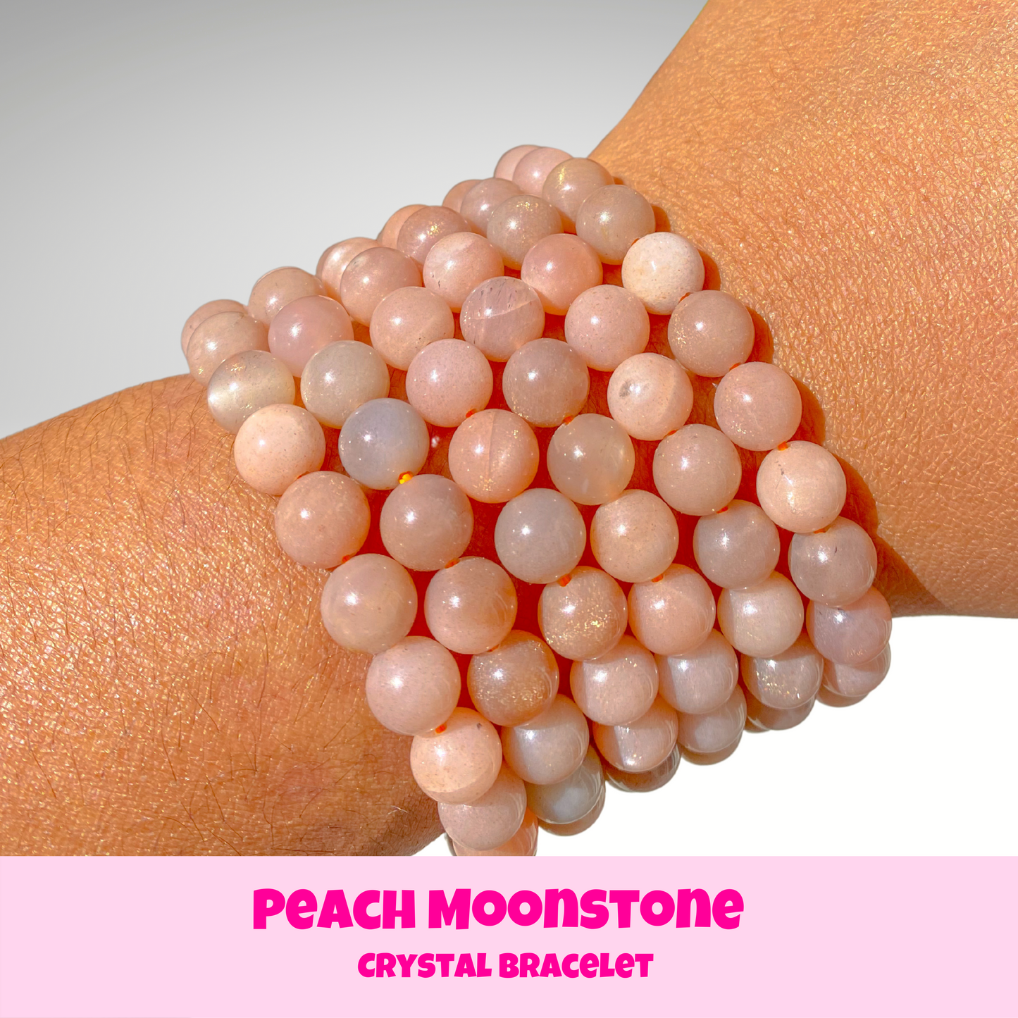 Peach Moonstone Bracelet