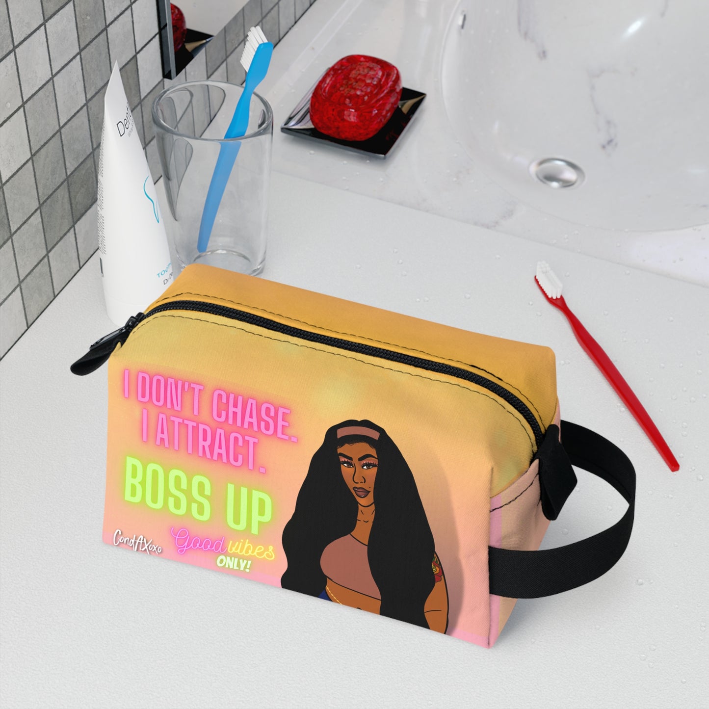 "Angie" Boss Up "It's Winning Season!" Toiletry Bag | Xoxo Market