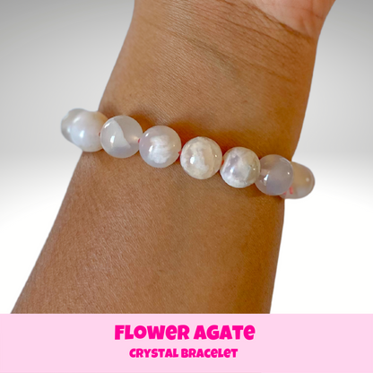 Flower Agate Crystal Bracelet