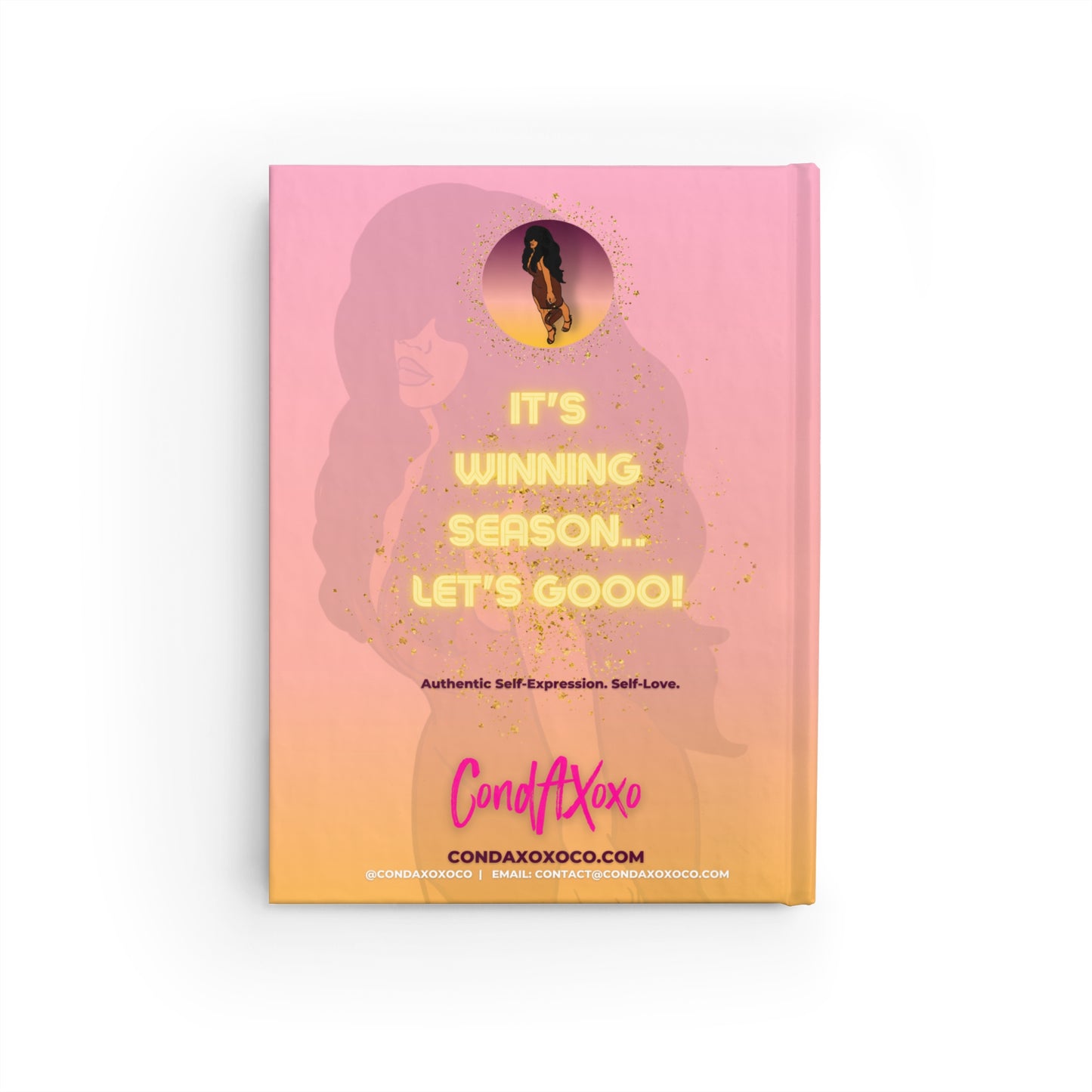 "Donna" Good Vibes "It's Winning Season!" Hardcover Journal- Blank