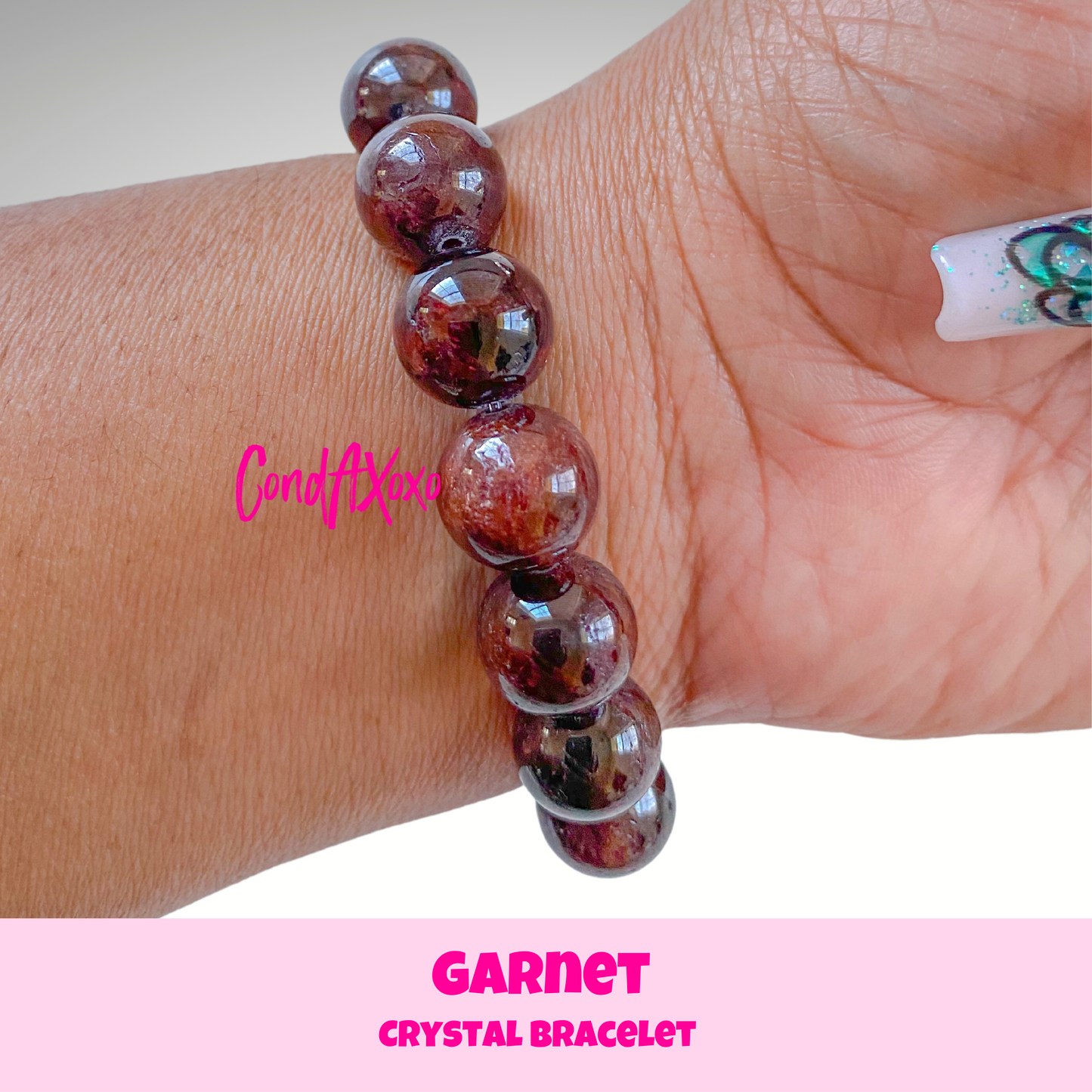 Garnet Crystal Bracelet