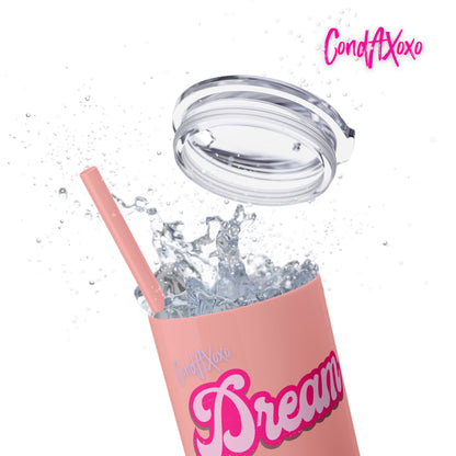 Dream Skinny Tumbler with Straw, 20oz (Lilac Logo) | Xoxo Market