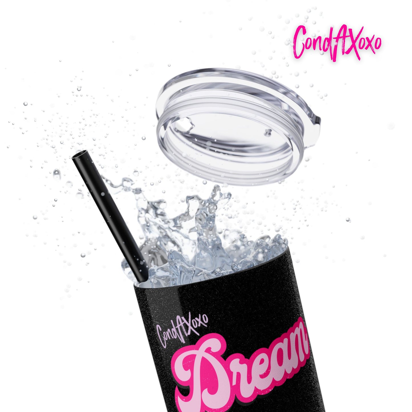 Dream Skinny Tumbler with Straw, 20oz (Lilac Logo) | Xoxo Market