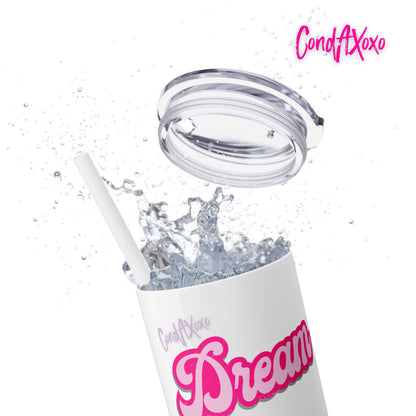 Dream Skinny Tumbler with Straw, 20oz (Lilac Logo) | Xoxo Market