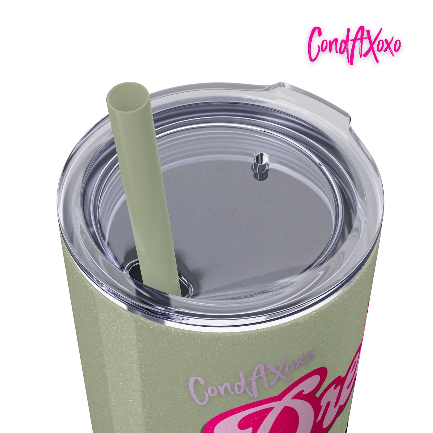 Dream Skinny Tumbler with Straw, 20oz (Lilac Logo) | Xoxo Market