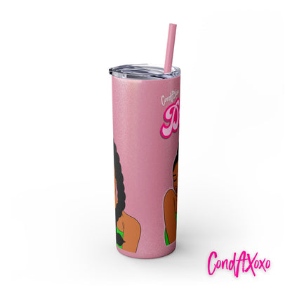 Dream Skinny Tumbler with Straw, 20oz (White Logo) | Xoxo Market