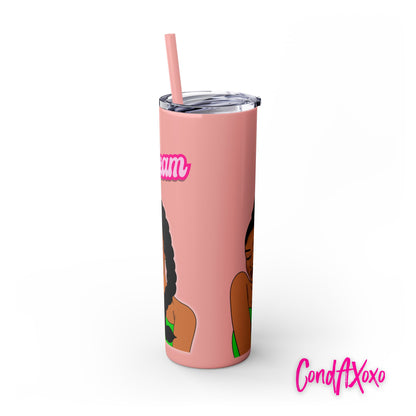 Dream Skinny Tumbler with Straw, 20oz (Lilac Logo) | Xoxo Market