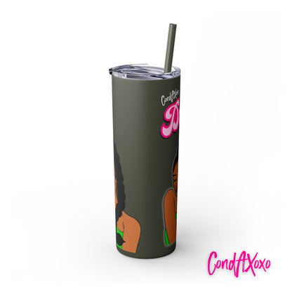 Dream Skinny Tumbler with Straw, 20oz (White Logo) | Xoxo Market