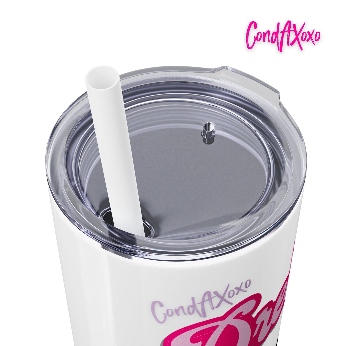 Dream Skinny Tumbler with Straw, 20oz (Lilac Logo) | Xoxo Market