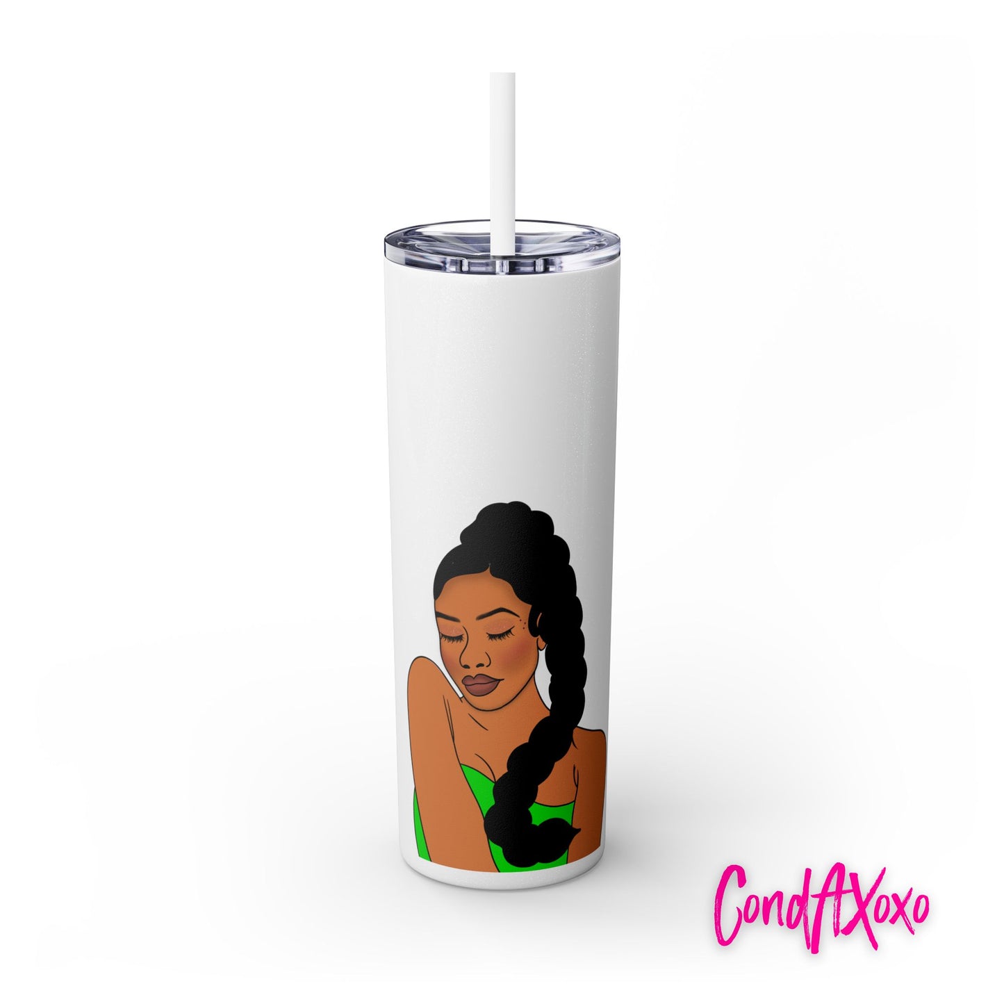 Dream Skinny Tumbler with Straw, 20oz (Pink Logo) | Xoxo Market