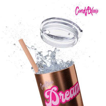 Dream Skinny Tumbler with Straw, 20oz (Lilac Logo) | Xoxo Market