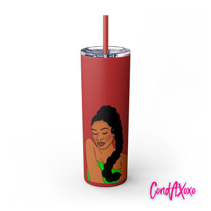 Dream Skinny Tumbler with Straw, 20oz (Lilac Logo) | Xoxo Market