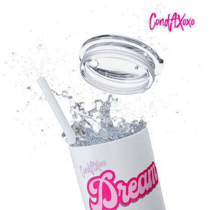 Dream Skinny Tumbler with Straw, 20oz (Lilac Logo) | Xoxo Market