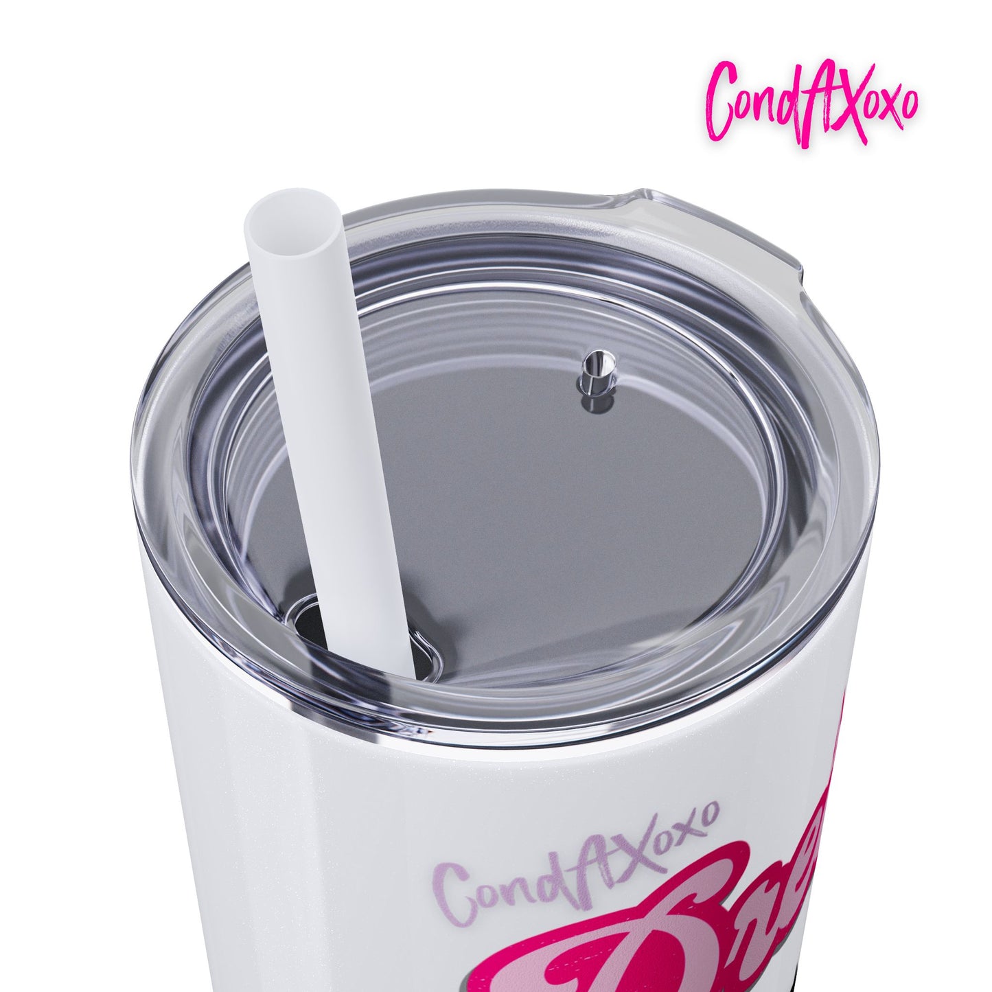 Dream Skinny Tumbler with Straw, 20oz (Lilac Logo) | Xoxo Market