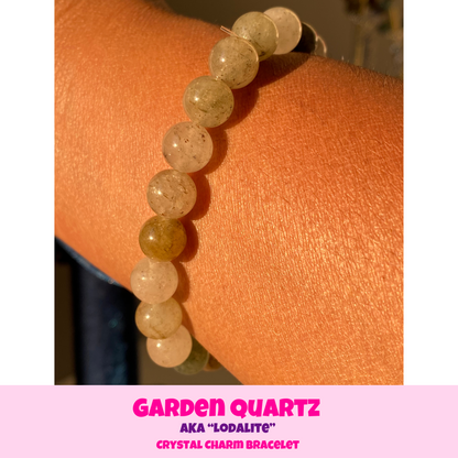 Garden Quartz Crystal Charm Bracelet