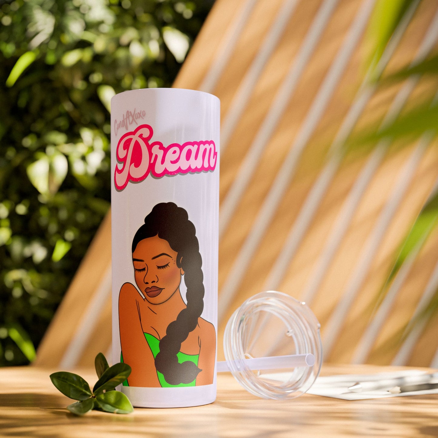 Dream Skinny Tumbler with Straw, 20oz (Lilac Logo) | Xoxo Market