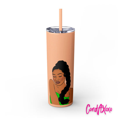 Dream Skinny Tumbler with Straw, 20oz (White Logo) | Xoxo Market