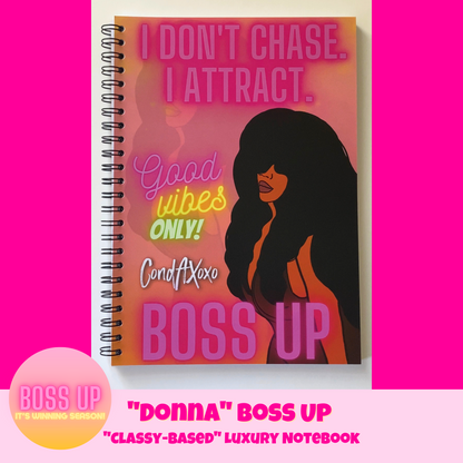 "Donna" Boss Up "It's Winning Season!" Classy-Based Luxury Wired Notebook