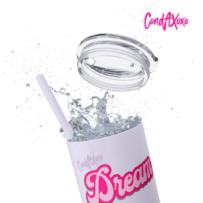 Dream Skinny Tumbler with Straw, 20oz (Lilac Logo) | Xoxo Market