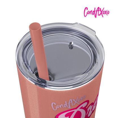 Dream Skinny Tumbler with Straw, 20oz (Lilac Logo) | Xoxo Market