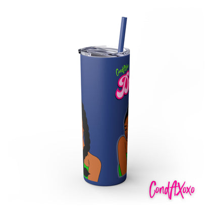 Dream Skinny Tumbler with Straw, 20oz (Green Logo) | Xoxo Market