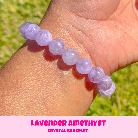 Lavender Amethyst Crystal Bracelet