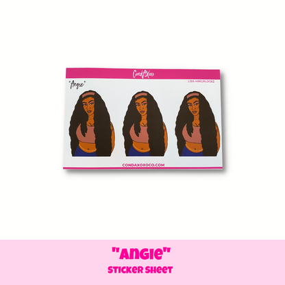 "Angie" Large Icon Sticker Sheet