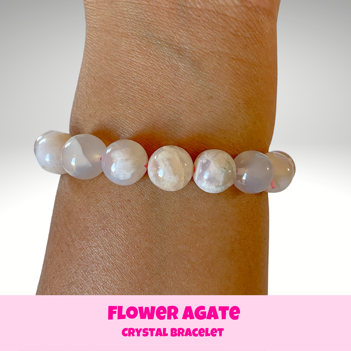 Flower Agate Crystal Bracelet