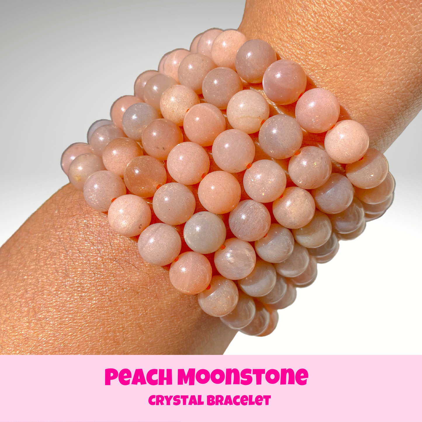 Peach Moonstone Bracelet