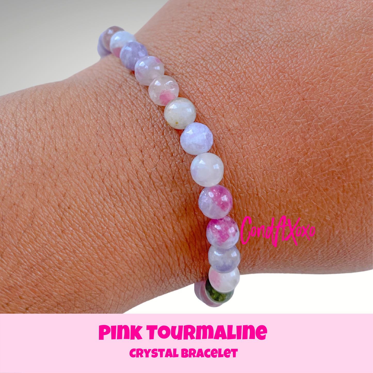 Pink Tourmaline Crystal Bracelet