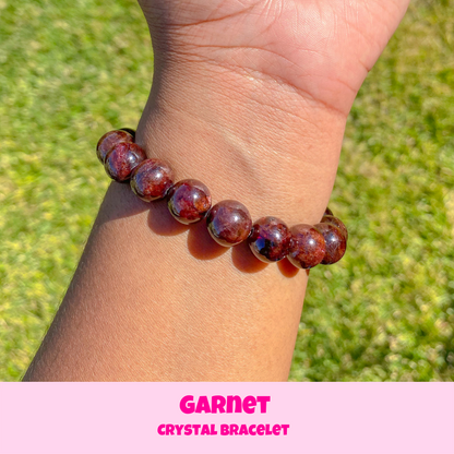 Garnet Crystal Bracelet