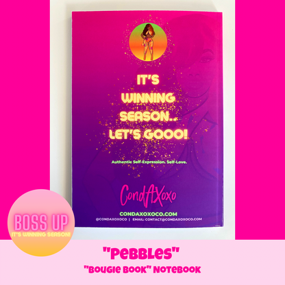 Pebbles "It's Winning Season!" Bougie Book Notebook