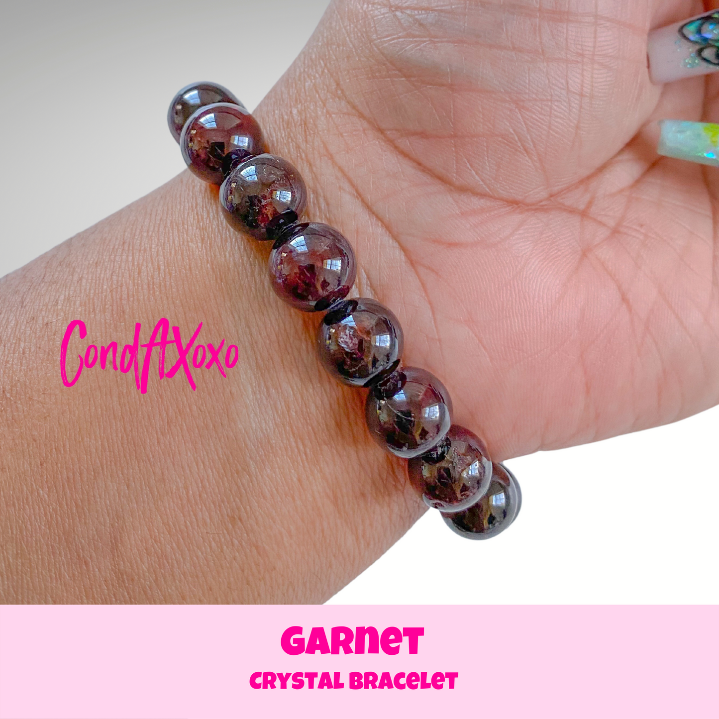 Garnet Crystal Bracelet